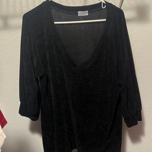 Pink Lily Black Chenille Sweater